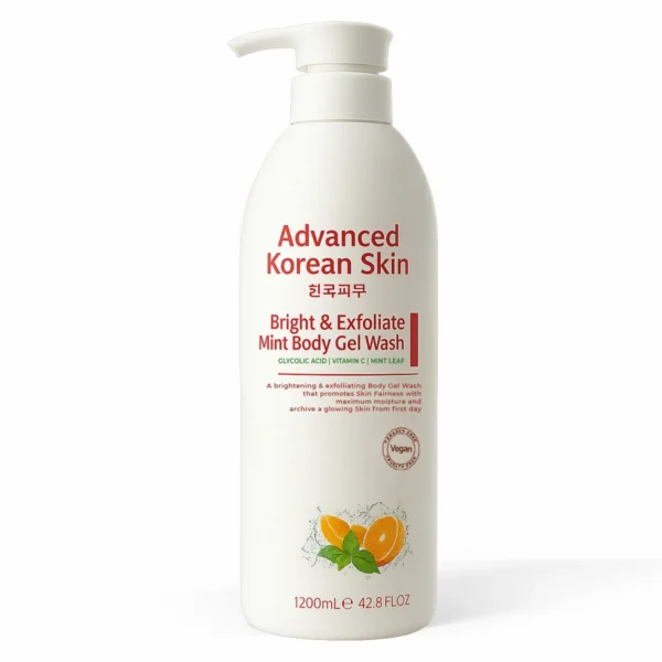Advanced Korean Skin Bright & Exfoliate Mint Body Gel Wash 1200ML