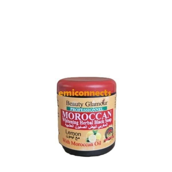 Beauty Glamour Professional Moroccan Whitening Herbal Black Soap 500G