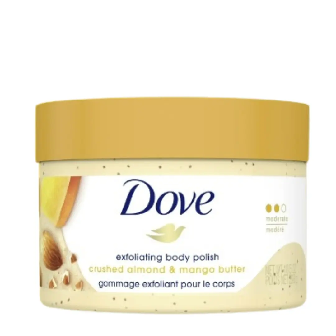 Dove Exfoliating Body Polish Crushed Almond & Mango Butter 298G Dove Exfoliating Body Polish Crushed Almond & Mango Butter 298G