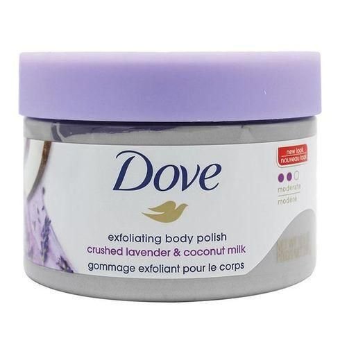 Dove Exfoliating Body Polish Crushed Lavender & Coconut Milk 298G Dove Exfoliating Body Polish Crushed Lavender & Coconut Milk 298G