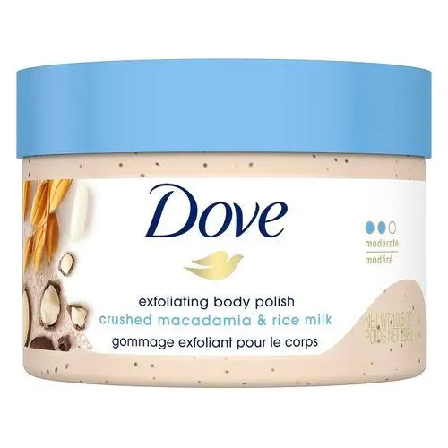 Dove Exfoliating Body Polish Crushed Macadamia & Rice Milk 298G Dove Exfoliating Body Polish Crushed Macadamia & Rice Milk 298G
