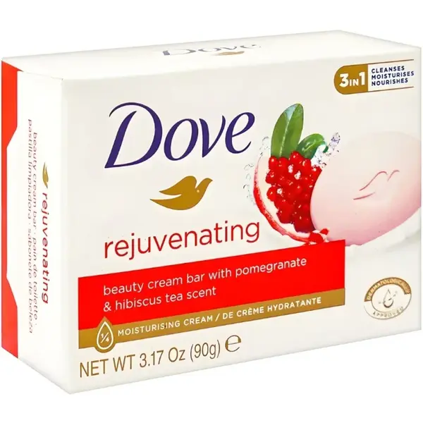 Dove Rejuvenating Beauty Cream Bar With Pomegranate & Hibiscus Tea Scent 90G × 4 Dove Rejuvenating Beauty Cream Bar With Pomegranate & Hibiscus Tea Scent 90G × 4