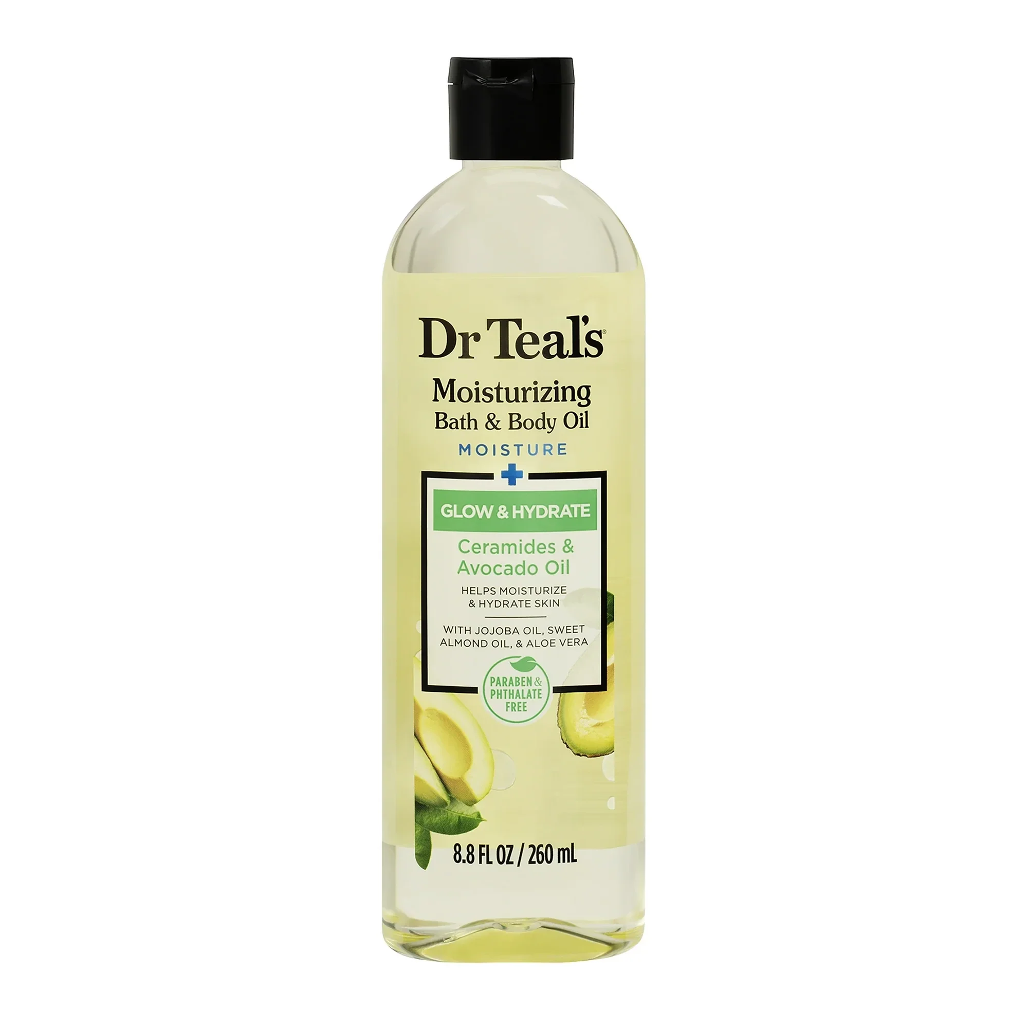 Dr. Teal's Moisturising Bath & Body Oil Glow And Hydrate Ceramides & Avocado Oil 260ML Dr. Teal's Moisturising Bath & Body Oil Glow And Hydrate Ceramides & Avocado Oil 260ML