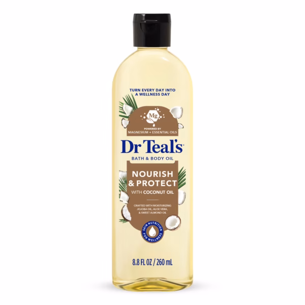 Dr. Teal's Moisturising Bath & Body Oil Nourish & Protect Coconut & Essential Oils 260ML