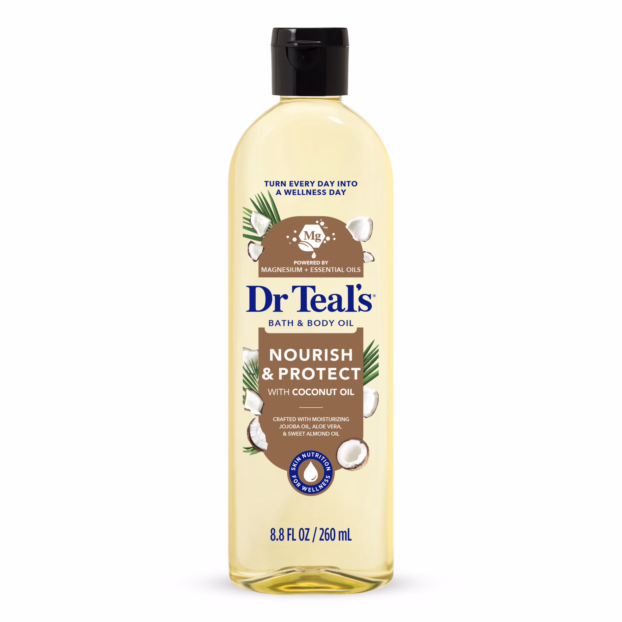 Dr. Teal's Moisturising Bath & Body Oil Nourish & Protect Coconut & Essential Oils 260ML Dr. Teal's Moisturising Bath & Body Oil Nourish & Protect Coconut & Essential Oils 260ML