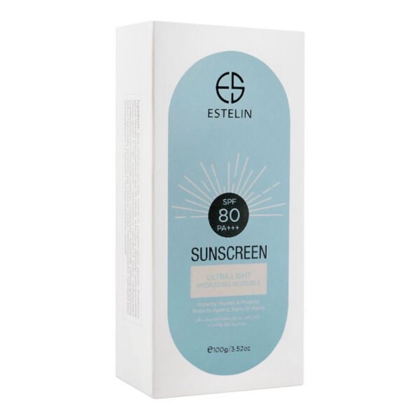 Estelin SPF 80 Sunscreen Ultra Light Hydrating Invisible 100G