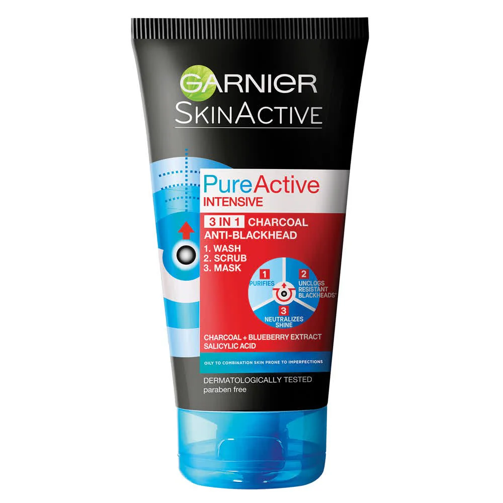 Garnier Skinactive 3IN1 Charcoal 150ML Garnier Skinactive 3IN1 Charcoal 150ML