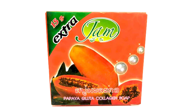 Jam Papaya Gluta Collagen Soap 15G Jam Papaya Gluta Collagen Soap 15G