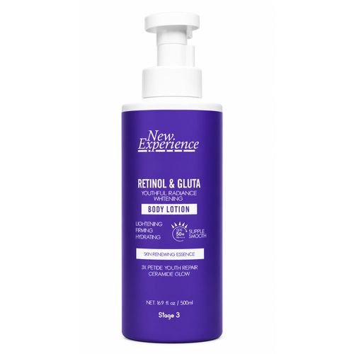 New Experience Retinol & Gluta Youthful Radiance Whitening Body Lotion 500ML New Experience Retinol & Gluta Youthful Radiance Whitening Body Lotion 500ML