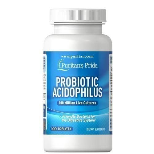 Puritan's Pride Probiotics Acidophilus 100 Tablets Puritan's Pride Probiotics Acidophilus 100 Tablets