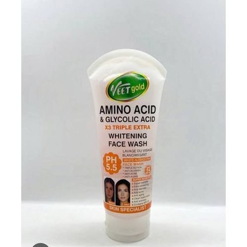 Veet Gold Amino Acid & Glycolic Acid X3 Face Wash 200ML Veet Gold Amino Acid & Glycolic Acid X3 Face Wash 200ML