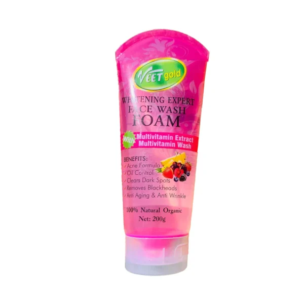 Veet Gold Whitening Face Wash Foam With Multivitamin Extract And Wash 200G