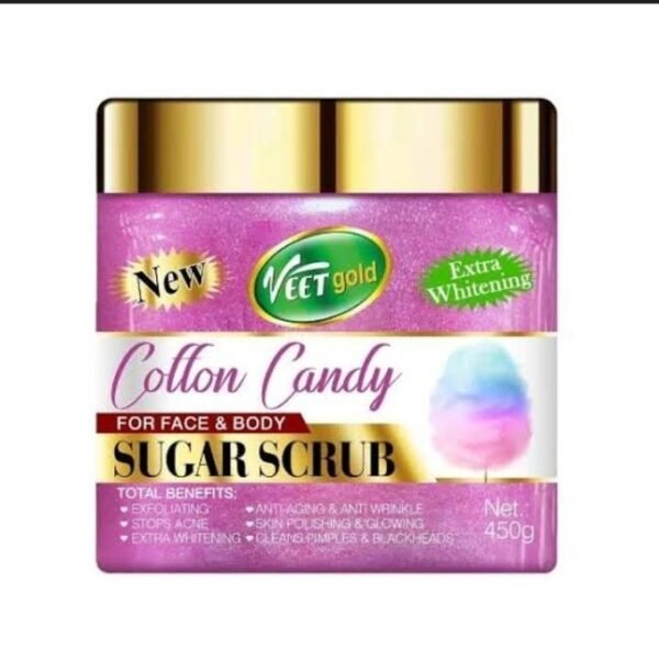 Veetgold Cotton Candy For Face & Body Sugar Scrub 450G